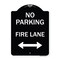 Signmission No Parking Fire Lane W/ Bidirectional Arrow Heavy-Gauge Aluminum Sign, 24" x 18", BW-1824-23738 A-DES-BW-1824-23738 - alternate 1